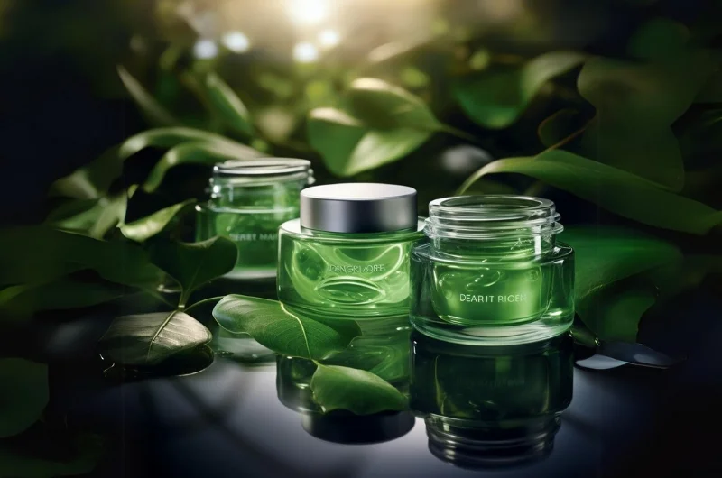 sustainable glass skincare packaging